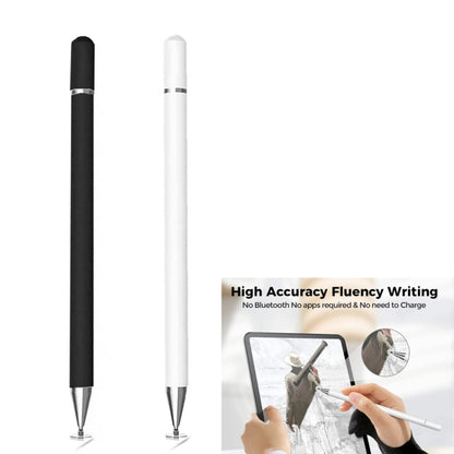 Capacitive touch stylus set: black and white with disc tips