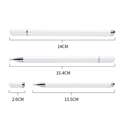 White capacitive stylus with size diagram and tip measurements