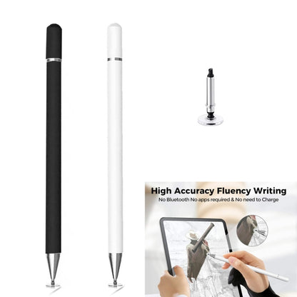 Black and white capacitive stylus pens with protective caps