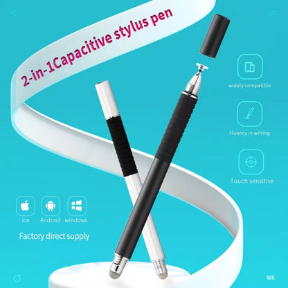 Two capacitive stylus pens with conductive cloth heads and touch-sensitive tips