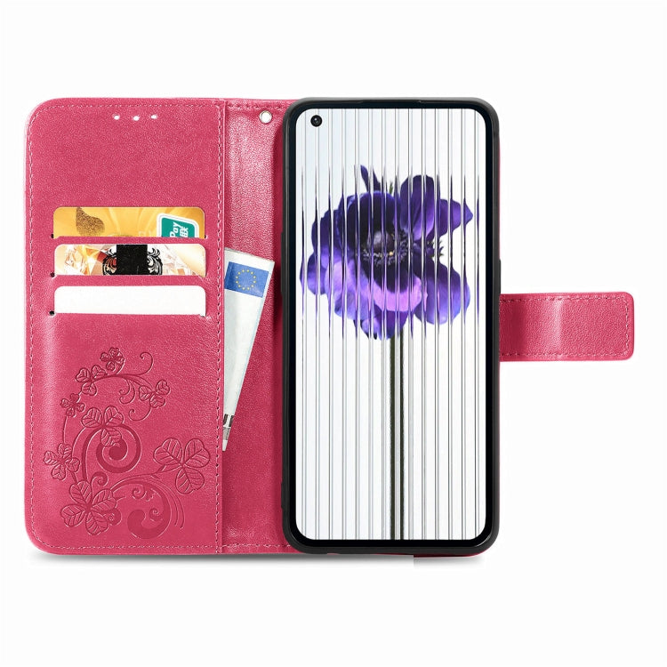 Four-leaf Clasp Embossed Buckle Leather Phone Case, For Nothing Phone 1