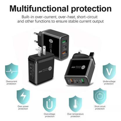 45W PD3.0 + 2 x QC3.0 USB Multi Port Charger with Type-C to Type-C Cable, EU Plug, EU Plug + Type-C to Type-C Cable