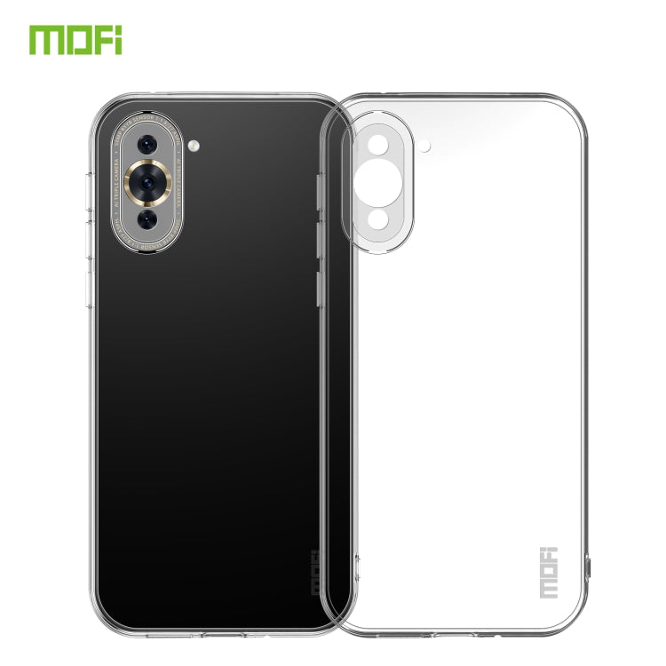 Transparent TPU phone case with dual camera cutouts and raised protective edges