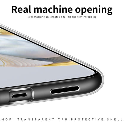 Clear TPU phone case side with speaker and port openings and slim protective lip