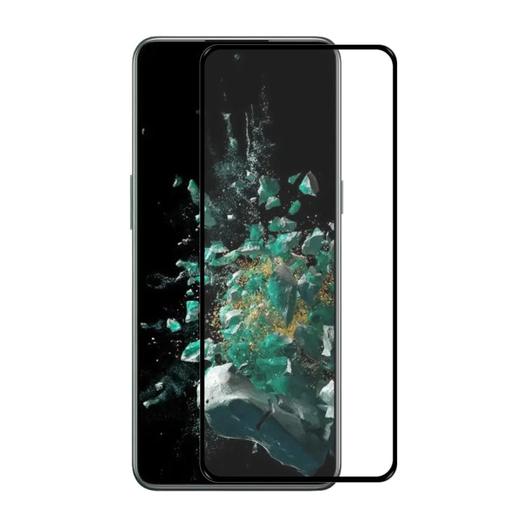 Smartphone tempered glass screen protector film with 2.5D rounded edges, clear