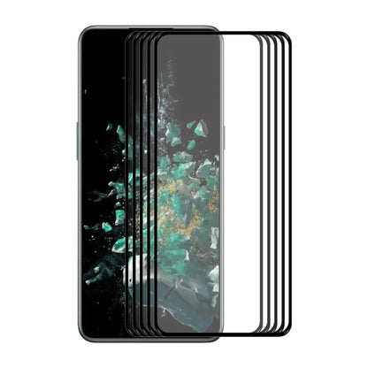 Stacked smartphone tempered glass screen protectors, clear film with 2.5D edge design