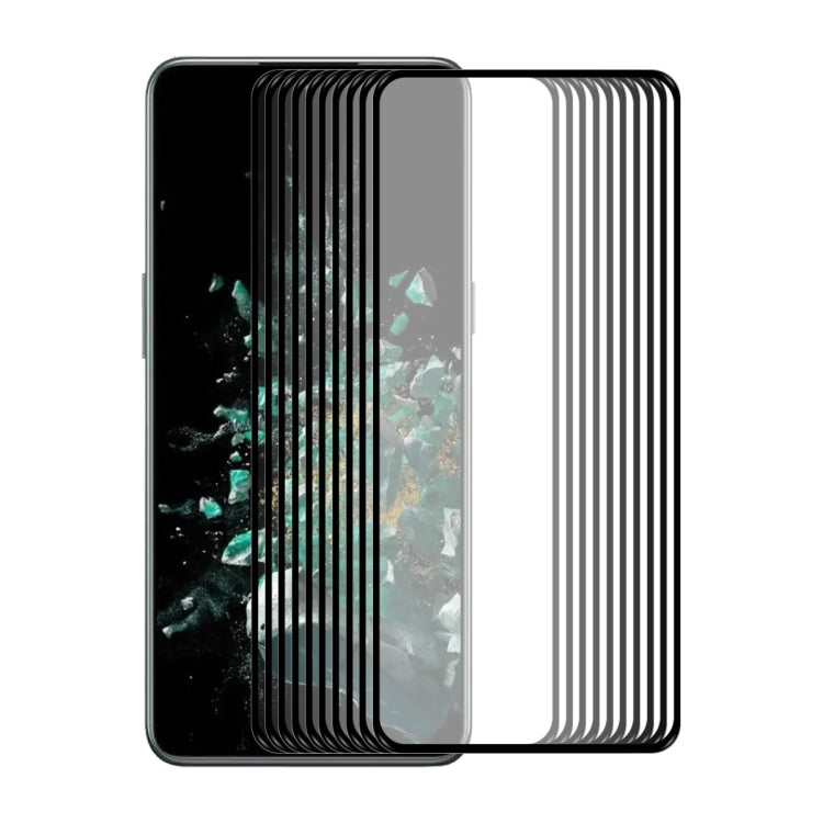 Set of multiple clear tempered glass screen protectors with rounded 2.5D edges