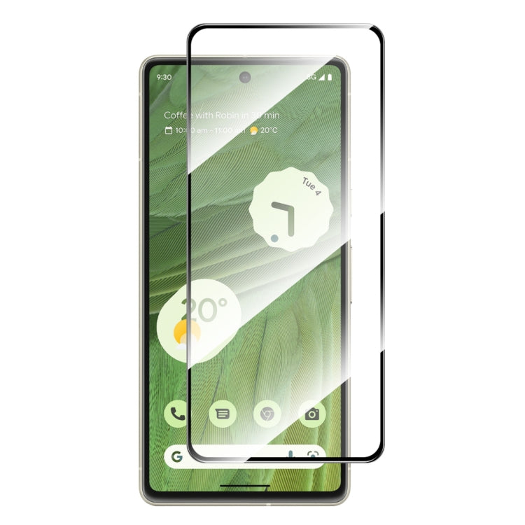 Google Pixel 7 full glue tempered glass screen protector, 2.5D rounded edges
