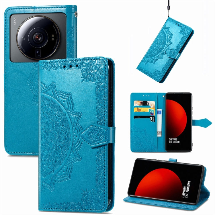 Mandala Flower Embossed Leather Phone Case, For Xiaomi 12S Ultra