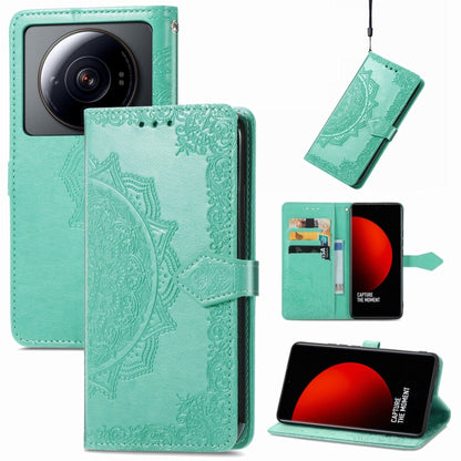 Mandala Flower Embossed Leather Phone Case, For Xiaomi 12S Ultra
