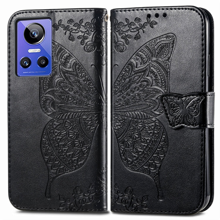 Butterfly Love Flower Embossed Flip Leather Phone Case, For Realme GT Neo 3, For Realme C30, For OPPO A77