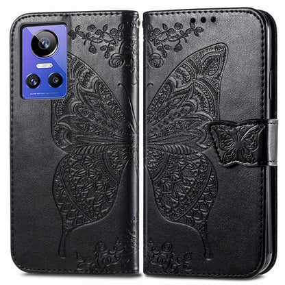 Butterfly Love Flower Embossed Flip Leather Phone Case, For Realme GT Neo 3, For Realme C30, For OPPO A77