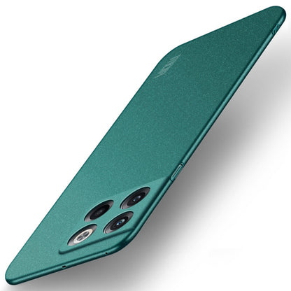 Green frosted hard phone case, ultra-thin shell with camera cutout and side buttons.