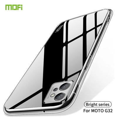 Transparent TPU phone case with black grid pattern, camera and port cutouts