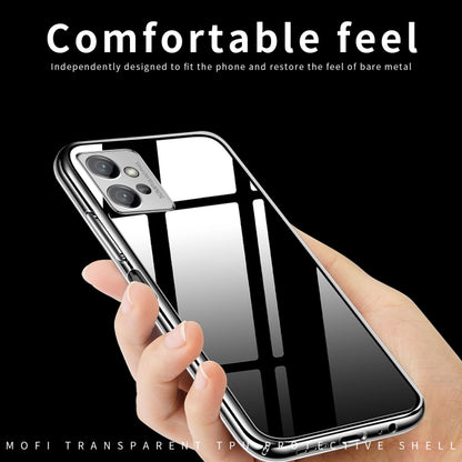 Transparent TPU phone case with black grid pattern, raised rim around camera area