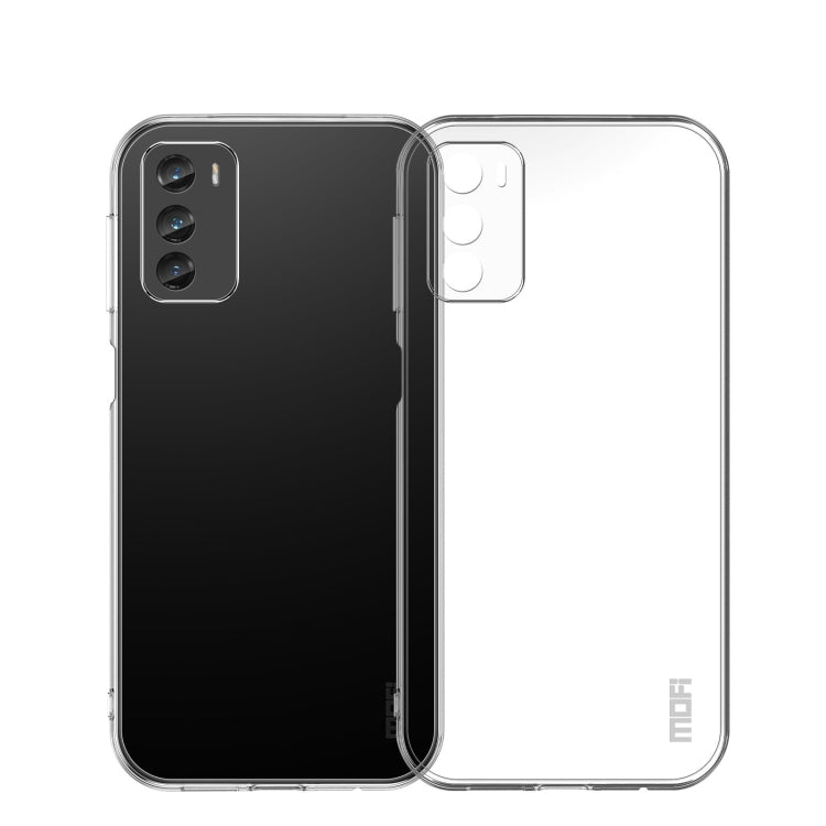 Ultra-thin TPU phone case pair: dark and clear covers with camera cutouts