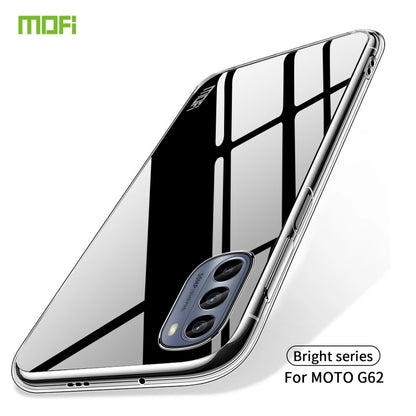 Transparent TPU phone case with black geometric stripe design and camera cutout