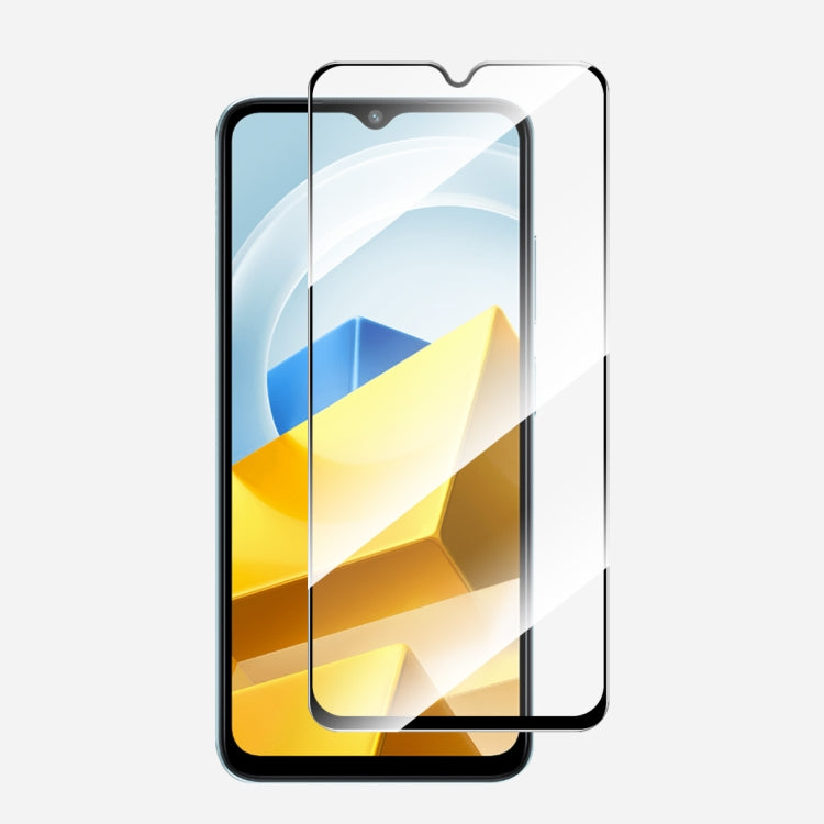 Tempered glass screen protector with full coverage on phone screen, clear 2.5D edge