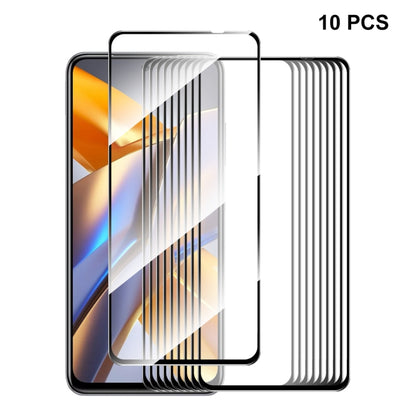 Set of tempered glass screen protectors, clear 2.5D 9H, 10 pcs