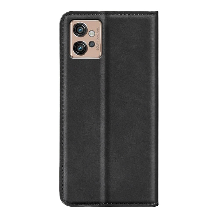 Black leather-look folio phone case with camera cutout and side openings