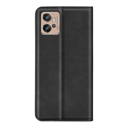Black leather-look folio phone case with camera cutout and side openings