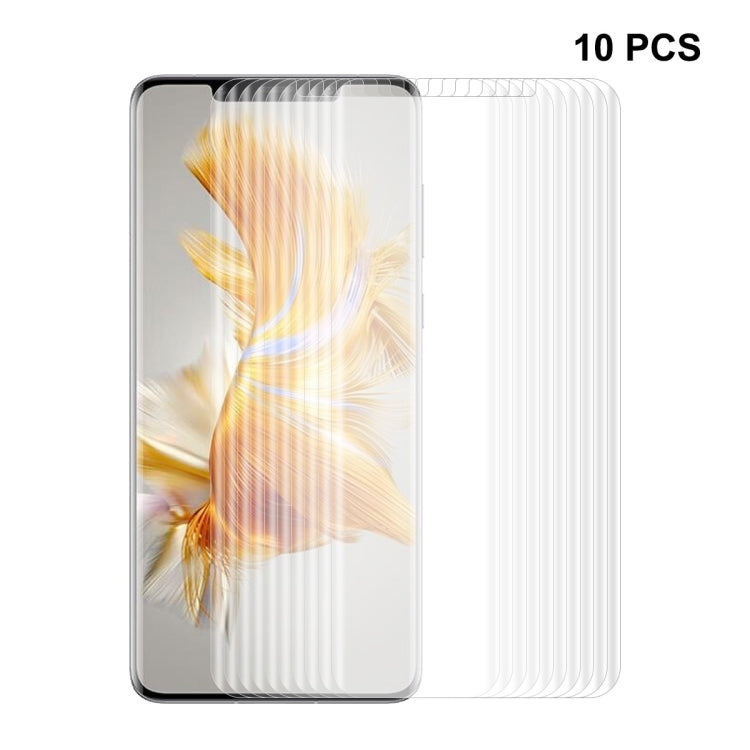 Curved PET screen protector film set for Huawei Mate 50 Pro, 10 pcs, clear