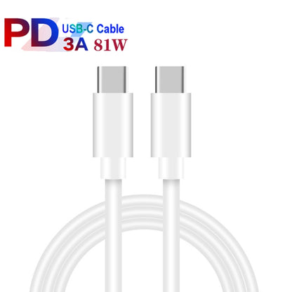 65W Dual PD Type-C + 3 x USB Multi Port Charger with 3A Type-C to Type-C Data Cable, US Plug, EU Plug + Type-C to Type-C Cable