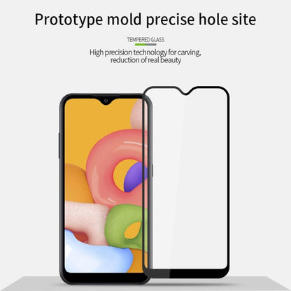 Full screen tempered glass screen protector film shown on a phone front