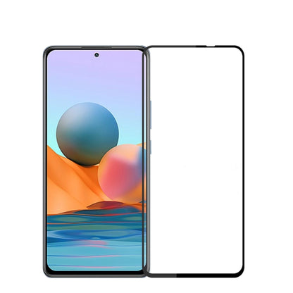 Full screen tempered glass screen protector film aligned with phone display