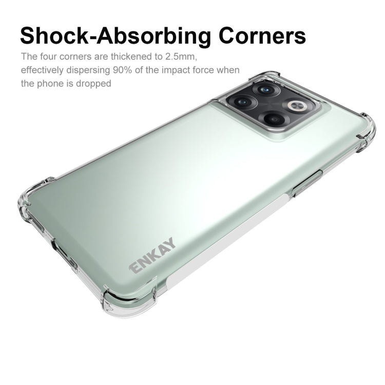 Transparent phone case with shock-absorbing corners and camera cutout