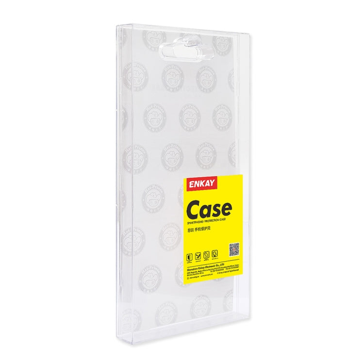 ENKAY clear TPU phone case retail package with brand label