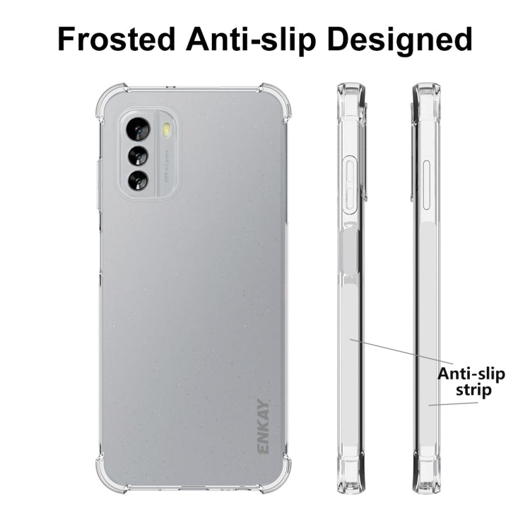 Frosted anti-slip phone case with side rails and camera cutout for Nokia G60 5G