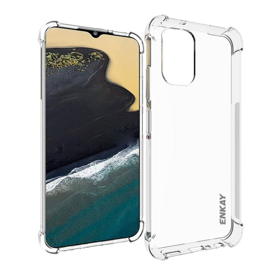 ENKAY crystal clear TPU phone case for Nokia G400 5G, raised edges and cutouts