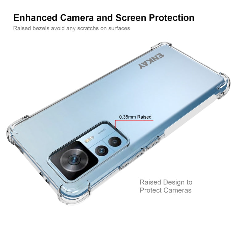 Clear TPU case with raised screen and camera bezels for Redmi K50 Ultra
