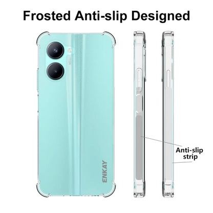 Frosted anti-slip TPU phone case with side grips and camera cutouts, clear frame