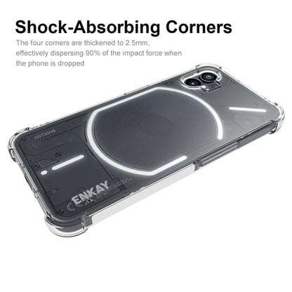 Clear shockproof TPU phone case with reinforced corners for Nothing Phone 1