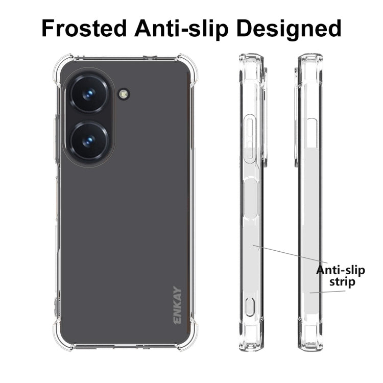Frosted anti-slip TPU phone case for Asus Zenfone 9 with side cutouts