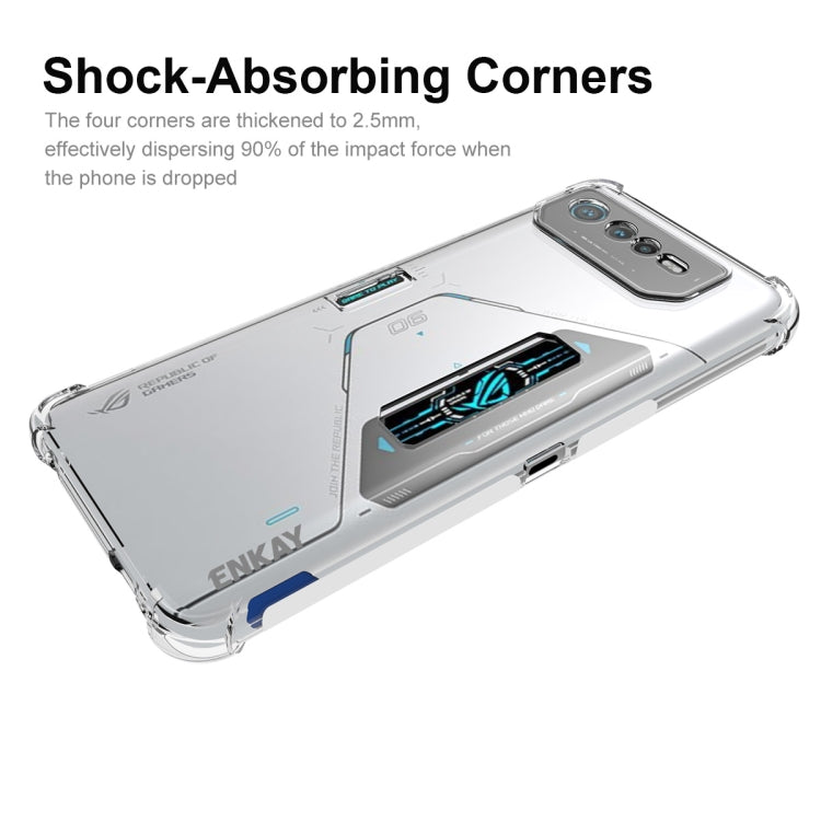 Clear TPU shockproof phone case with reinforced corners for Asus ROG Phone 6 Pro