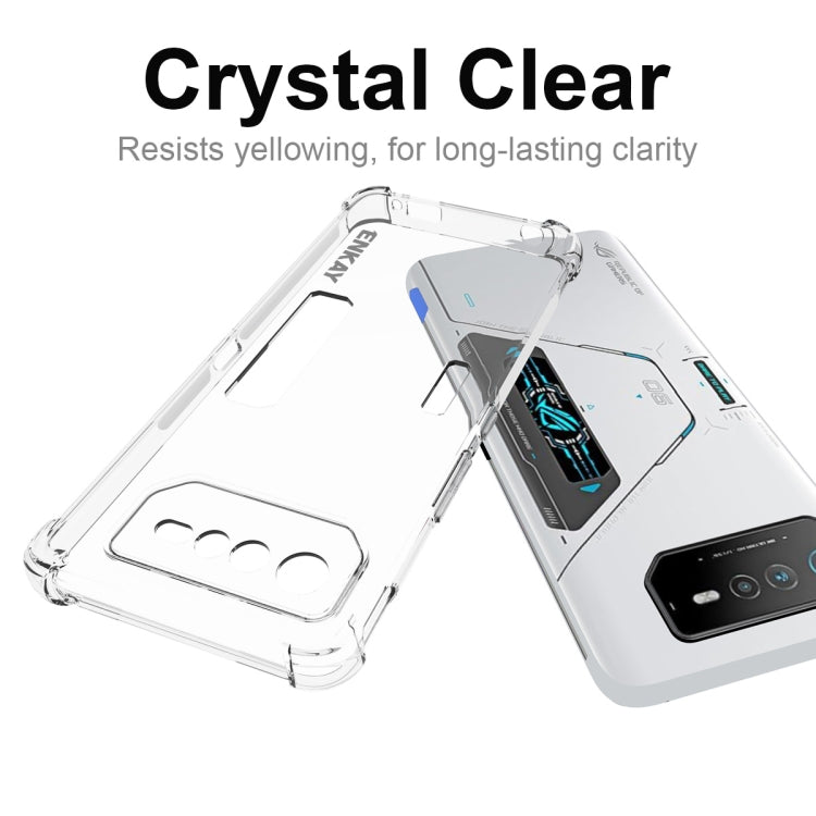 Crystal clear TPU case resisting yellowing for Asus ROG Phone 6 Pro