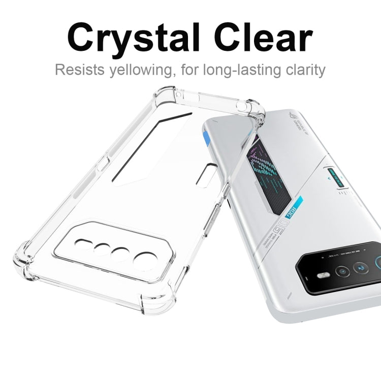 Crystal clear TPU phone case for Asus ROG Phone 6 with precise cutouts