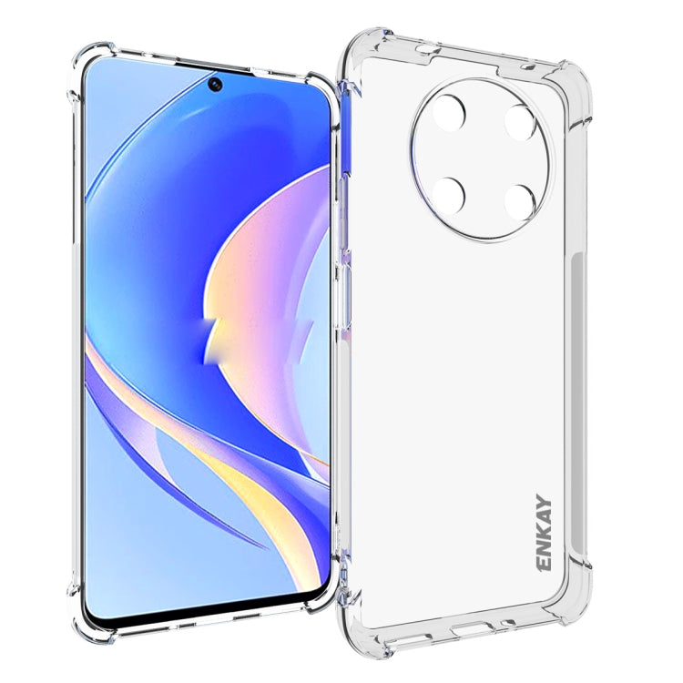Clear TPU shockproof phone case with raised edges and camera cutout