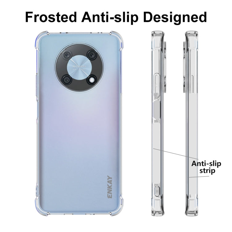 Clear phone case with anti-slip frosted back and grip side rails