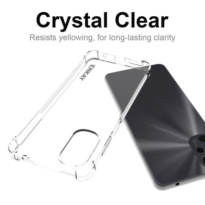 Crystal clear TPU phone case with camera cutout and raised bezel edges