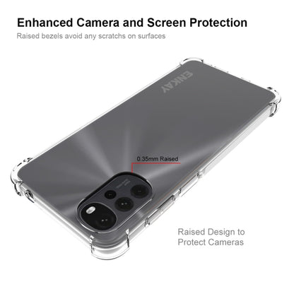 Transparent TPU case with raised camera and screen protection bezels