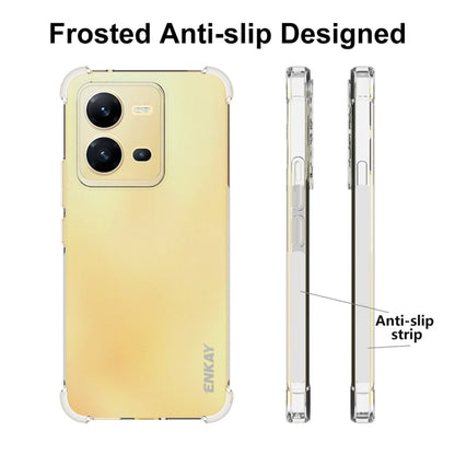 Frosted anti-slip clear TPU phone case with grippy side strips and camera cutouts
