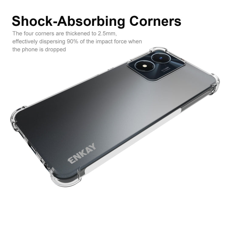 Clear TPU shockproof phone case with reinforced corner protection