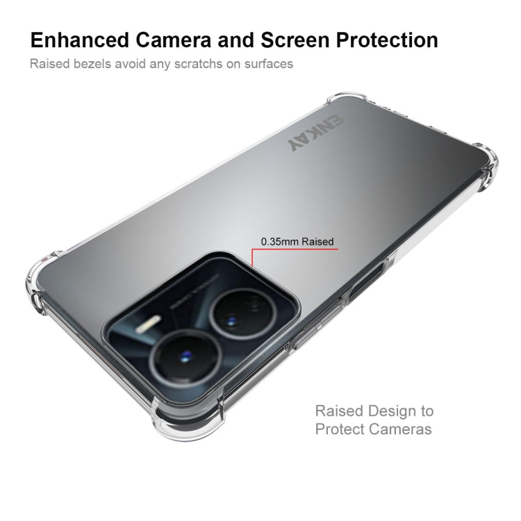 Transparent TPU phone case with raised camera and screen bezel protection