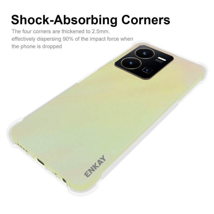 Clear TPU phone case with shock-absorbing corner protection and camera cutout