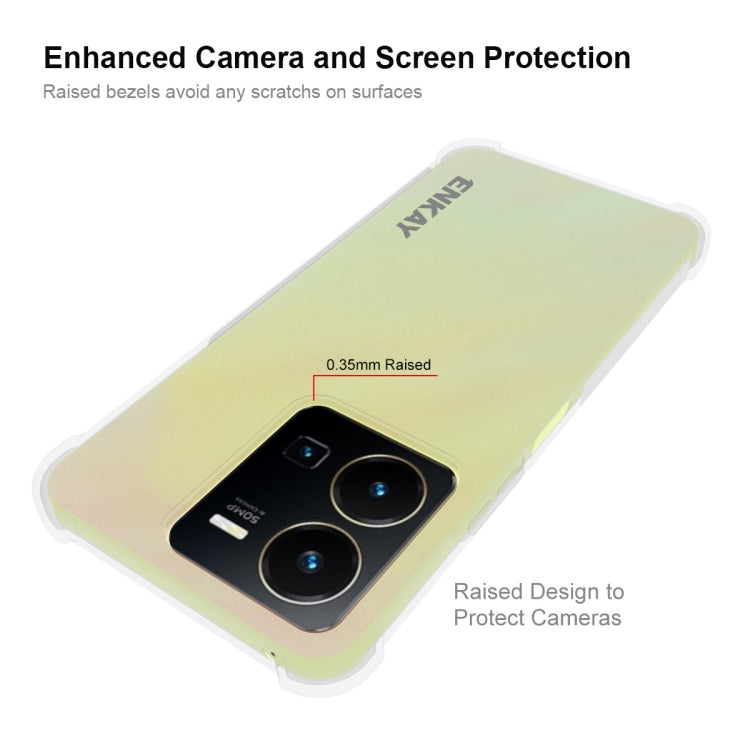 Clear TPU phone case with raised camera and screen bezel for scratch protection