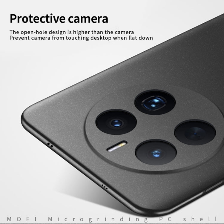 MOFI frosted ultra-thin hard phone case, black, protective camera cutout